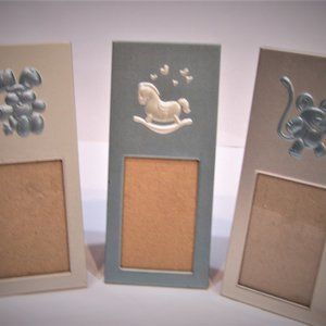 Set of 3 Baby Picture Frames Rabbit/Mouse/Horse